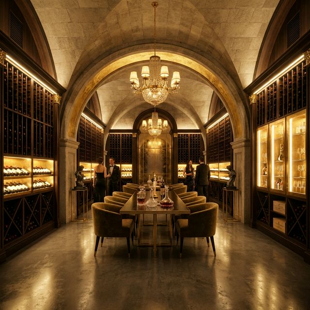 Cave à vin de luxe traditionnelle